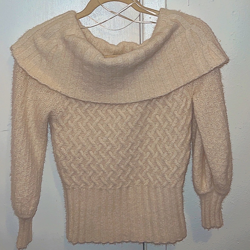 Anthropologie Off Shoulder Sweater